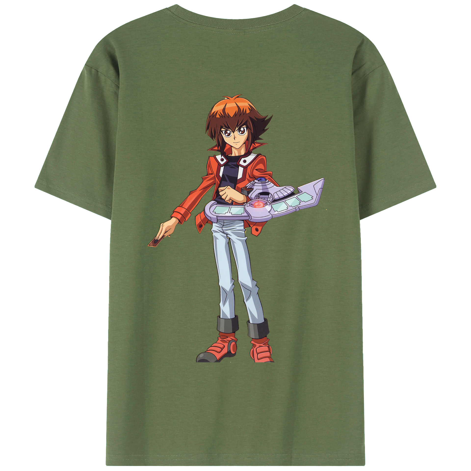 （画像用） 遊☆戯☆王 Yu-Gi-Oh! 綿100％ メンズ半袖Tシャツ（バックプリント） 通気性